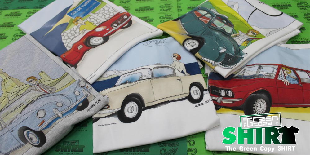 imprimir camisetas para tienda de ropa moda fashion camisetas coches clásicos serigrafía imprimir Villanueva de la Cañada MADRID